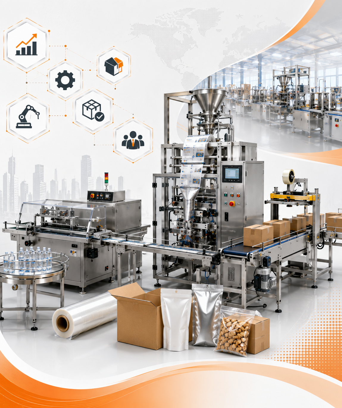 Packaging equipment manufacturing — FMCG, pharma and food packaging lines