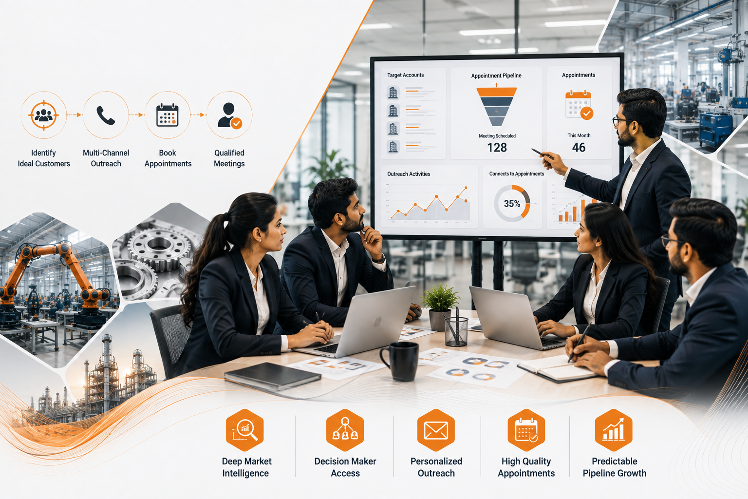 Appointment setting — qualified decision-maker meetings